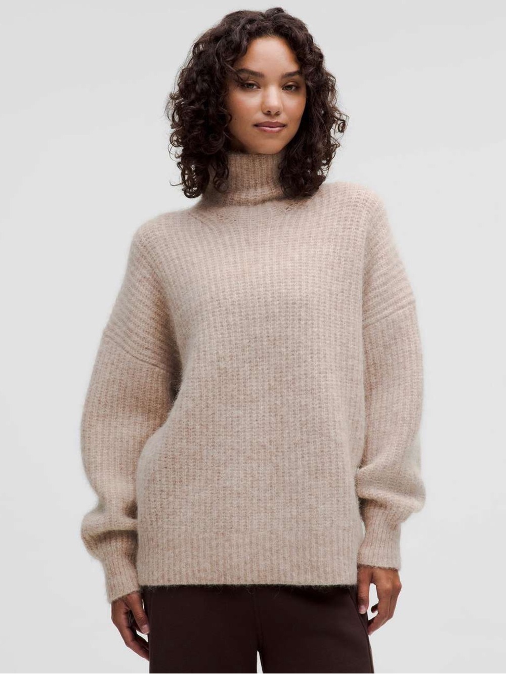 Lululemon Alpaca Wool-Blend Funnel-Neck Turtleneck Sweater - #316